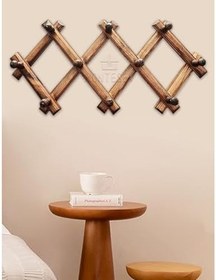 Resim Doğal Ahşap Duvar Askısı Dekoratif Askılık Elbise Askılık MNT-105 