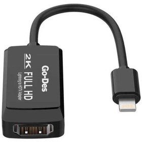 Resim Go Des GD-8275 Lightning Av Kablo - Siyah 