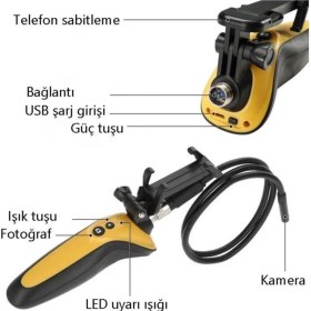 Resim PremiumPort Mini Taşınabilir Boroskop Muayene Kamerası, Yüksek Çözünürlüklü Görüntü Sağlar 