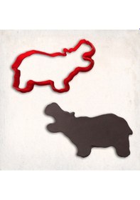 Resim Su Aygırı Kurabiye Kalıbı Şekillendirici Kopat KIrmızı 