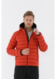 Resim Maraton Sportswear Regular Erkek Kapşonlu Uzun Kol Basic Kiremit-siyah Mont 19094-kiremit-siyah Kiremit - Siyah 