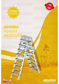 Resim Yakut Serisi 8+8 Alüminyum Çift Çıkışlı Merdiven Ev, Bahçe Ve İş Yerleri İçin Güvenli Çözüm 1 Adet 