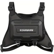 Resim Motion003 Rzahuahu Erkekler İçin Nefes Alabilir Polyester Koşu Göğüs Çantası Siyah Siyah 