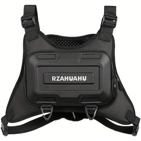 Resim Motion003 Rzahuahu Erkekler İçin Nefes Alabilir Polyester Koşu Göğüs Çantası Siyah Siyah 