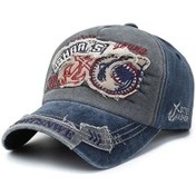 Resim Linchen Retro Köpekbalığı Desenli Beyzbol Şapkası - Pamuklu, Esnek, Unisex, Sokak Stili Green 