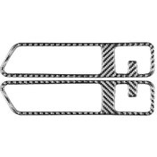 Resim Q5 2018-2023 İç Aksesuarlar İçin Karbon Fiber Arka Bagaj Kanca Paneli Kapağı Trim Çıkartması Dekorasyonu 