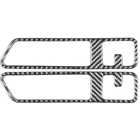 Resim Q5 2018-2023 İç Aksesuarlar İçin Karbon Fiber Arka Bagaj Kanca Paneli Kapağı Trim Çıkartması Dekorasyonu 