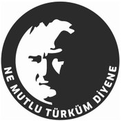 Resim Ne Mutlu Türküm Diyene Duvar-tekne-vitrin-dekor Sticker 40 X 40 Cm 