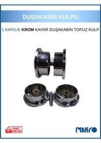 Resim Sürgülü - Kayar Duşakabin Kulp Krom Cam Duşakabin Kulbu Krom 