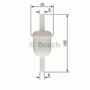 Resim Bosch 0450904058 Şeffaf Benzin Ara Filtre (Küçük Tip) Üniversal 