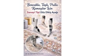 Resim Simline Boncuk Dikiş Ayağı Terzi Dikiş Makinesi ( Sanayi Tipi Makinelere Uyumludur) 