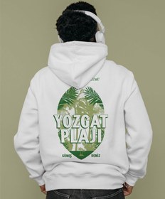 Resim Yozgat Plajı Oversize Unisex Kapüşonlu Sweatshirt 