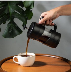 Resim Nehir Violet 600 ML Borosilikat French Press Siyah 