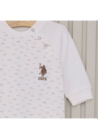 Resim U.S. Polo Assn. U.s.polo Erkek Bebek Uzun Kol Patiksiz Tulum Usb2025 Krem Krem 