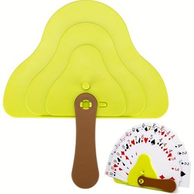 Resim Guashan Mantar Şeklinde Çift Katlı Katlanabilir Kart Tutucu - Tüm Mevsimler İçin Elektrik Gerektirmeyen Taşınabilir Plastik Poker Standı, Ev, Seyahat ve Partiler için Kompakt Oyun Kartı Düzenleyici 