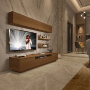 Resim Decoraktiv Trendstyle 5s Mdf Tv Ünitesi Tv Sehpası Naturel Ceviz 