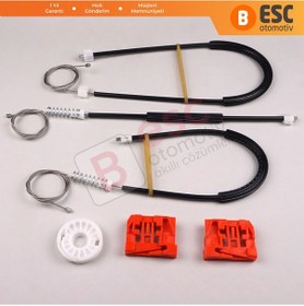Resim VW Caddy MK3 2004-2015 İçin Ön Sol Kapı Cam Kriko Tamir Seti 