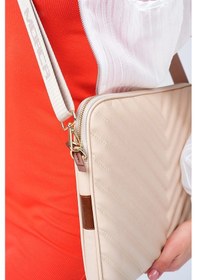 Resim Morca Omuz Askılı Notebook Çanta Tablet Laptop Kılıfı 13"-14" V Model Deri Bej 