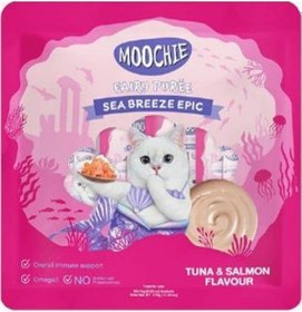 Resim Moochie Creamy Ton Ve Somon Balıklı Sıvı Krema Kedi Ödülü 25x15 Gr 