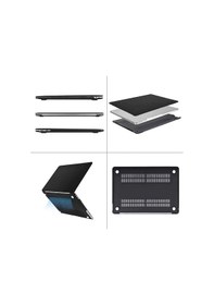 Resim Apple Uyumlu MacBook Pro 13 M1-m2 2020/2022 Simli Star Siyah Parlak Kılıf Kapak 360 Koruma A2338 - A2686 siyah 