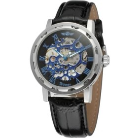 Resim Hanyang 05 T-Wınner Izle Dairesel Içi Boş Mekanik Saat Erkek Saati Siyah Kayış Bilek Izle Gümüş Çelik Kayış Mekanik Saat (Yurt Dışından) 