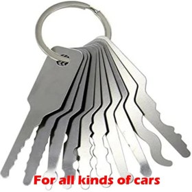 Resim Zhuning Shop 2 Et Paslanmaz Çelik Jiggler Tuşları Çift Taraflı Araba Kilit Açma Kilidi Açık Onarım Aracı Araba Tamir Araba Anahtarları Çilingir Aracı Kapı (Yurt Dışından) 