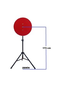 Resim Dartsan TADA21072K Tripod Ayaklı Dart Arkalık Stand Seti Kırmızı 