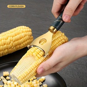 Resim Paslanmaz Çelik Mısırlık, Kalınlaştırılmış Sap ve saç tokası ile - Verimli Kornut Kaldırma için Ergonomik Mutfak Aracı, Dayanıklı ve Temizlemesi Kolay, Evde Pişirme için Mükemmel, Pişirme için Mısırlık 