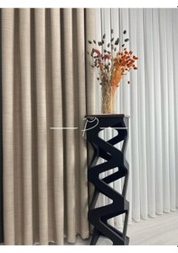 Resim Blackout Perde Keten Blackout 27 Renk Seçeneği Ultra Gramajlı Ekru 