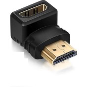 Resim Bisıfır HDMI 90 Derece Erkek Dişi Adaptör 4K Özellikli 