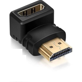 Resim Bisıfır HDMI 90 Derece Erkek Dişi Adaptör 4K Özellikli 