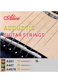 Resim Alice A207-sl Akustik Gitar Teli 11-52 Super Light Bakır Alaşımı Sayesinde Gelişmiş Rezonans Dayanıklı Yapı Ve Dengeli Ses 