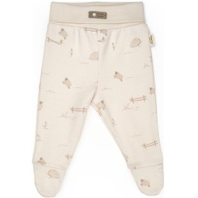 Resim Bebek 2li Patikli Pantalon %100 Organik Pamuk , Bebek - Yenidoğan- Csy8179 Ekru 