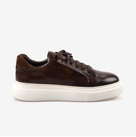 Resim Mocassini Hakiki Deri Erkek Bağcıklı Kalın Taban Spor & Sneaker 35110 Kahve Sipiro Kahverengi 