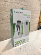 Resim Kensa Powerbank Kendinden Kablolu 20000 mAh Hızlı Şarj Beyaz ve Siyah Renkler 