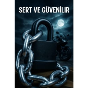 Resim Vi Caro Kesilmez Kilit GRADE80 G80 13 mm Kalınlık 3 Metre Uzunluk Çelik Motorsiklet Zincir Kilit 