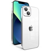 Resim CaseWorld Apple Iphone 13 Ile Uyumlu Kapak Lens Korumalı Arkası Şeffaf Sert Mika Kılıf - Gümüş 