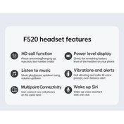 Resim Willowhaven Fineblue F520 Bluetooth 5.3 Kulaklık, İçulaşık, Gergin Kollu, İş İçin Uygun, Konuşma, 10 Saat Konuşma Süresi, Gümüş 