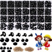 Resim 1000 adet/200 adet/100 adet Renkli Güvenli Gözler ve Burunlar Tığ İşi, Siyah Plastik Güvenlik Gözlüğü, Ped Daire, Peluş Hayvan El Yapımı Bebek Gözleri, Kendin Yap Aksesuarları, Amigurumu'nun Güvenlik Gözlüğü, Çeşitli Boyutlar 