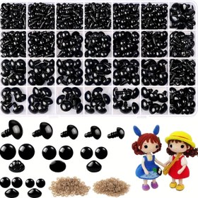 Resim 1000 adet/200 adet/100 adet Renkli Güvenli Gözler ve Burunlar Tığ İşi, Siyah Plastik Güvenlik Gözlüğü, Ped Daire, Peluş Hayvan El Yapımı Bebek Gözleri, Kendin Yap Aksesuarları, Amigurumu'nun Güvenlik Gözlüğü, Çeşitli Boyutlar 