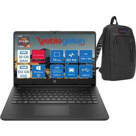 Resim Hp 14S-FQ1014NT Amd Ryzen 5 5500U 8GB Ram 512GB SSD Radeon Graphics 14'' Windows 10 Home Taşınabilir Bilgisayar S4H0V4EA10 