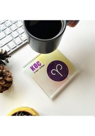 Resim Decorita Cam Bardak Altlığı Burçlar - Koç Burcu 4'lü Takım 10 x 10 CM Çok Renkli 