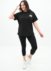 Resim Kadın Büyük Beden Taytlı Takım 3697-23 - 5XL / Bebe Mavi 
