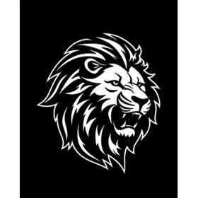 Resim Black And White Lion Büyük Sırt Patch Yama 