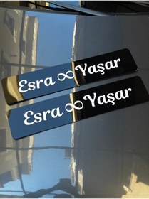 Resim Barcode Works Gelin Arabası Dekor Pleksi Wedding Day 2 ADET 