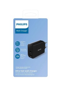 Resim Philips Uyumlu Dlp2621/12 Usb-A Type-C 30W Şarj Adaptörü Siyah 