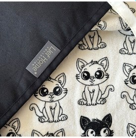 Resim Havlulu Mutfak Önlüğü Panama Örgülü Siyah - Siyah 