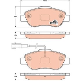 Resim Trw Gdb1746 - Ön Balata Doblo 1.3-1.6-1.9 Jtd 02 Fıorıno 1.3-1.4 