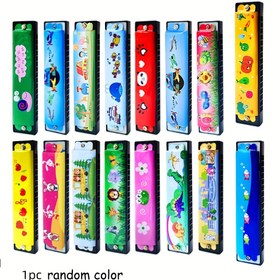 Resim 1 adet Rastgele Desenli Metal Harmonika - Çiçek, Hayvan ve Karikatür Desenleri ile Renkli Tasarımlar - Müzik Severler için İdeal Parti Hediyesi, Parti Aksesuarı | Canlı Harmonika | Dayanıklı Metal, Harmonika 