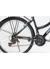 Resim Dorello Bisiklet 2650 Model 26 Jant Bisiklet Çamurluk Bagaj Sepetli Siyah Turkuaz Lady Model 